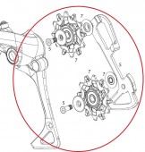 Kladky a vodítko k přehazovačce EX1 8 SPEED