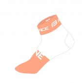 ponožky FORCE ONE, oranžovo-bílé L-XL/42-47