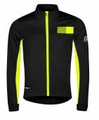 bunda F FROST softshell zimní, černo-fluo XL