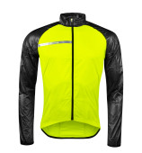 bunda FORCE WINDPRO neprofuk, fluo-černá 3XL